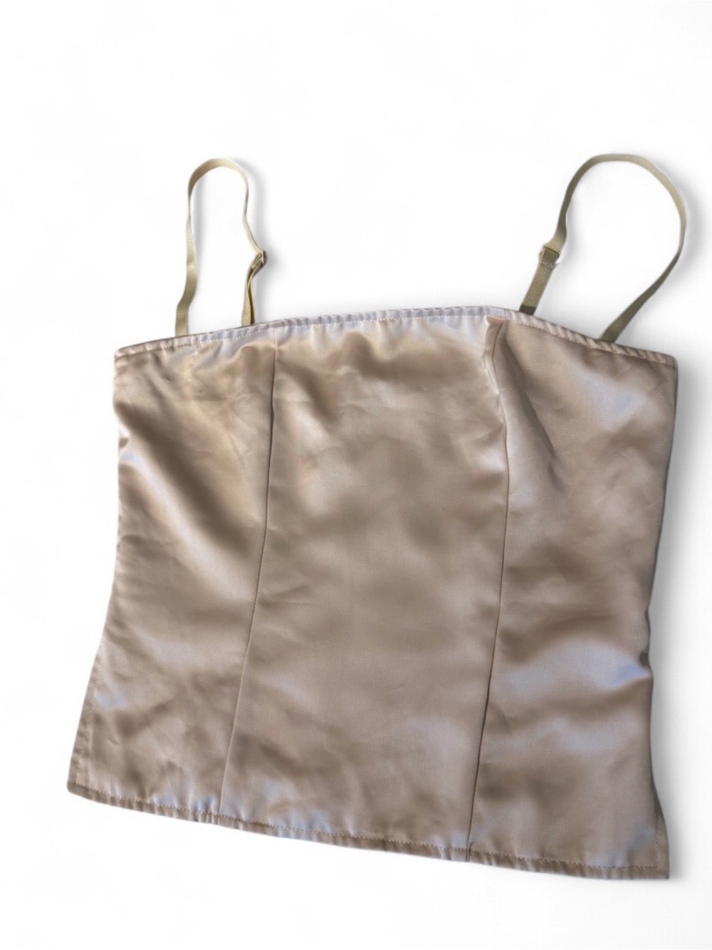 Lioness champagne Satin Slip Camisole with Adjustable Straps